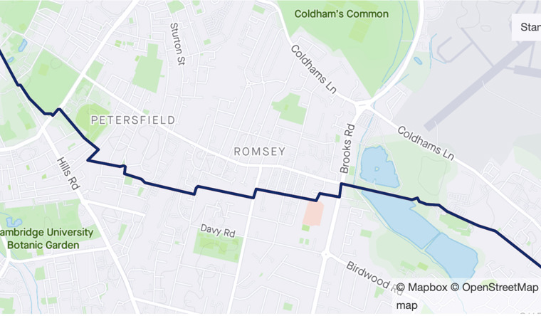 Cherry Hinton railway station to City centre