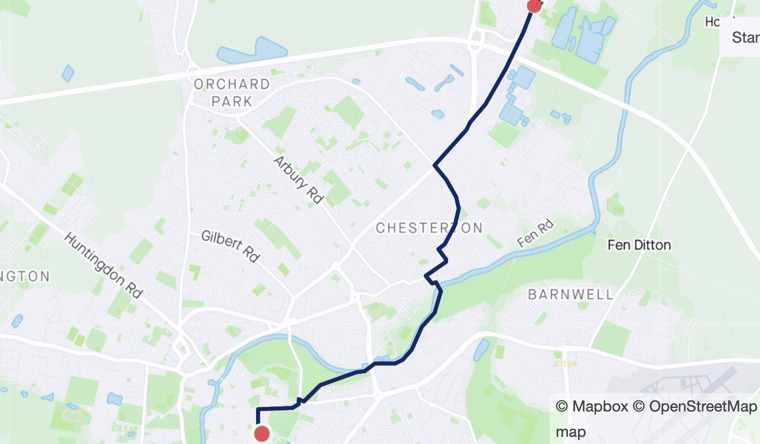 Milton-Science Park to City centre